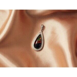 AMMOLITE Gemstone Necklace Jewelry | 925 Sterling Silver Gemstone Necklace